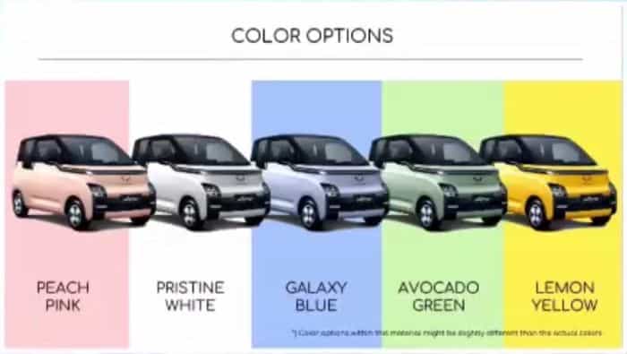 Color Options Wuling Air EV Mobil listrik murah