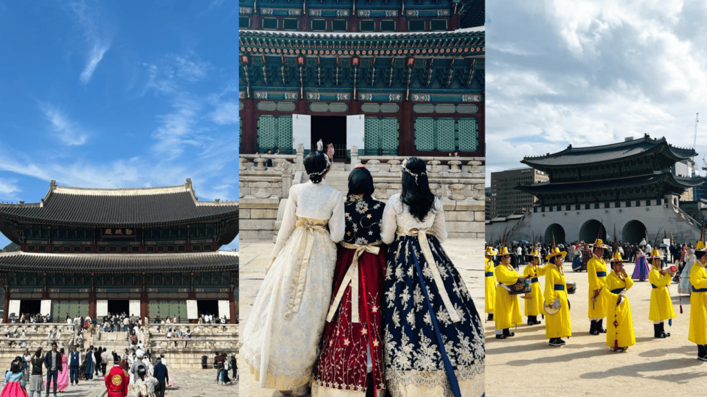 Gyeongbokgung palace, Istana bersejarah, pakaian tradisional Korea Hanbok